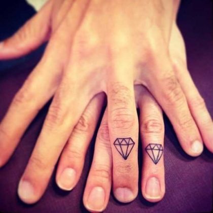 Tatuagem de Diamante na Mão, Dedo ou com Nome - Significado